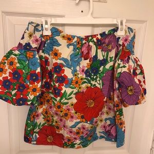 Floral off shoulder blouse